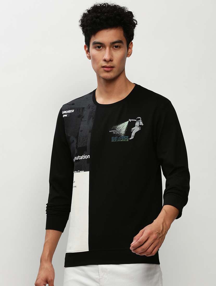 mens color block sweatshirt
