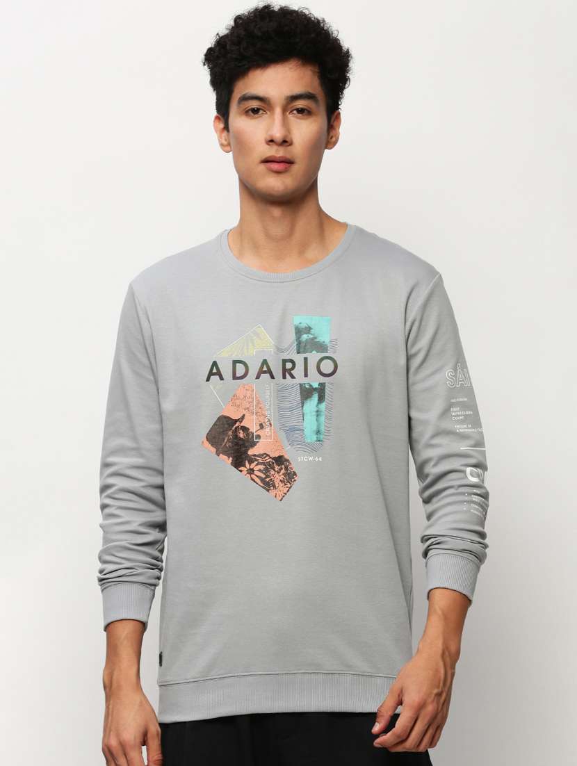 mens chest print sweatshirt