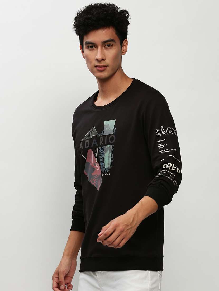 mens front print sweatshirt - 20325331 - Standard Image - 1