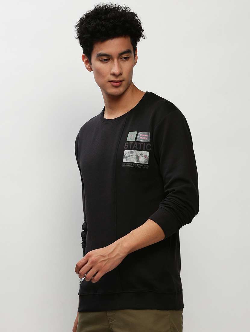mens placement print sweatshirt - 20325335 - Standard Image - 1
