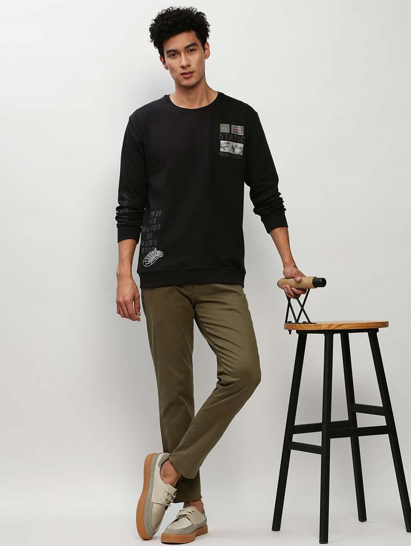 mens placement print sweatshirt - 20325335 - Standard Image - 4