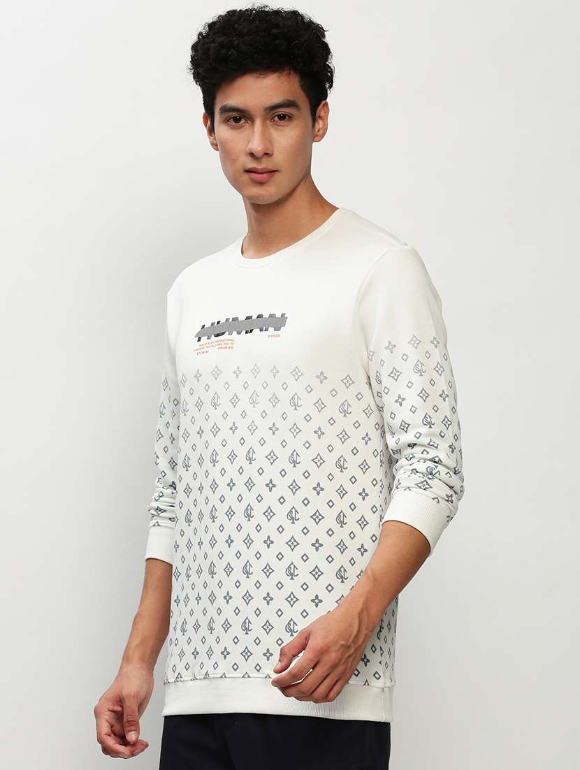 mens front print sweatshirt - 20325346 -  Standard Image - 1