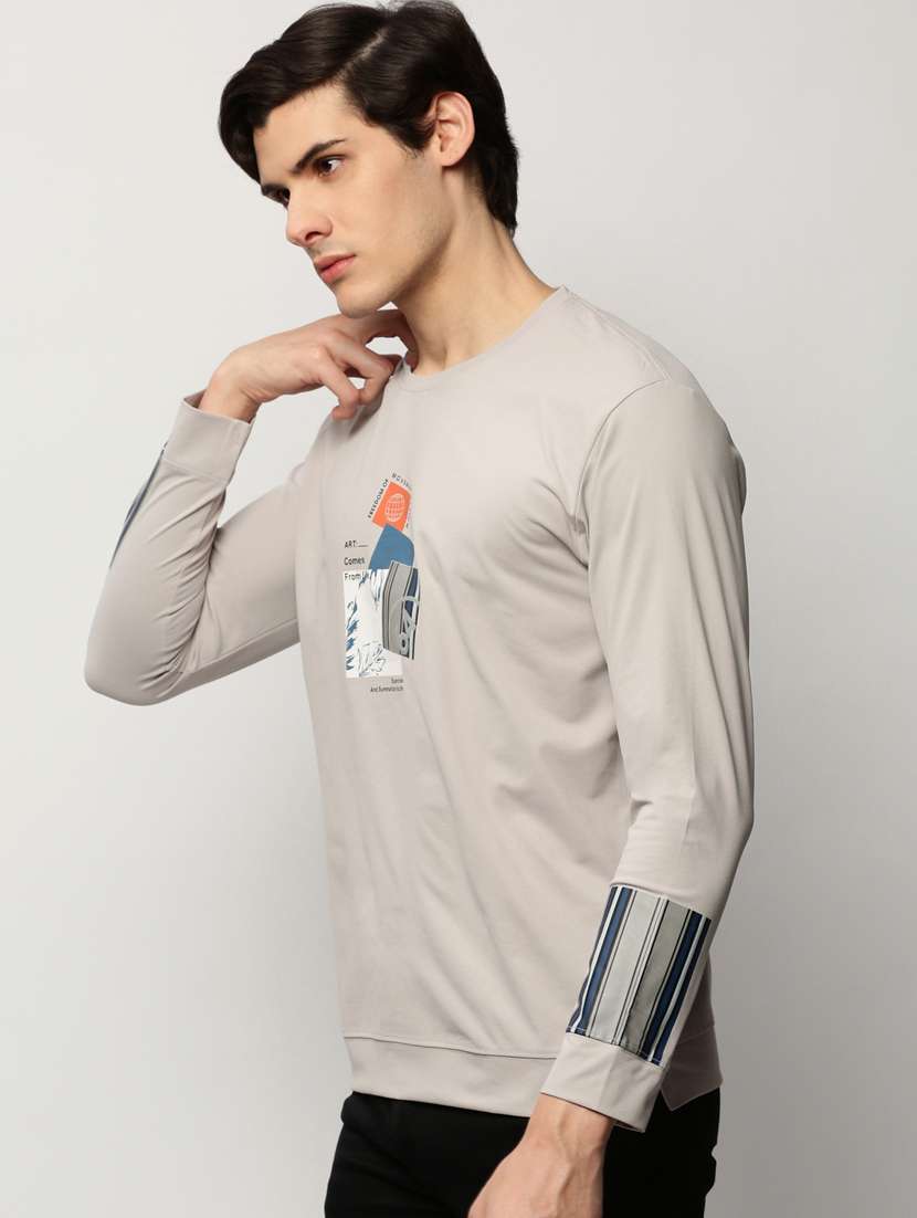mens chest print sweatshirt - 20325349 - Standard Image - 1