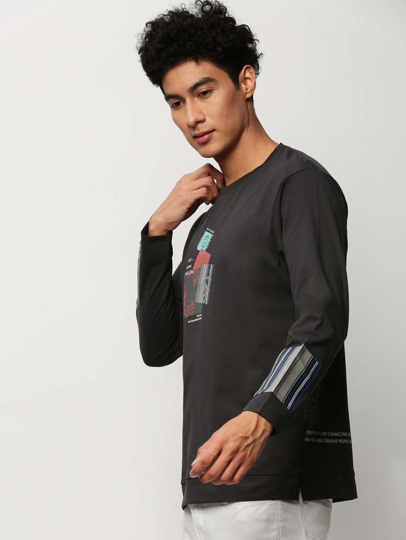 mens front print sweatshirt - 20325350 -  Standard Image - 1