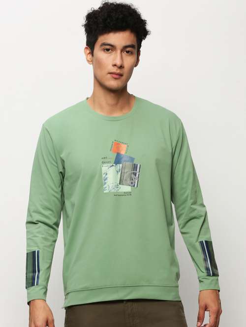 mens chest print sweatshirt - 20325351 -  Standard Image - 0