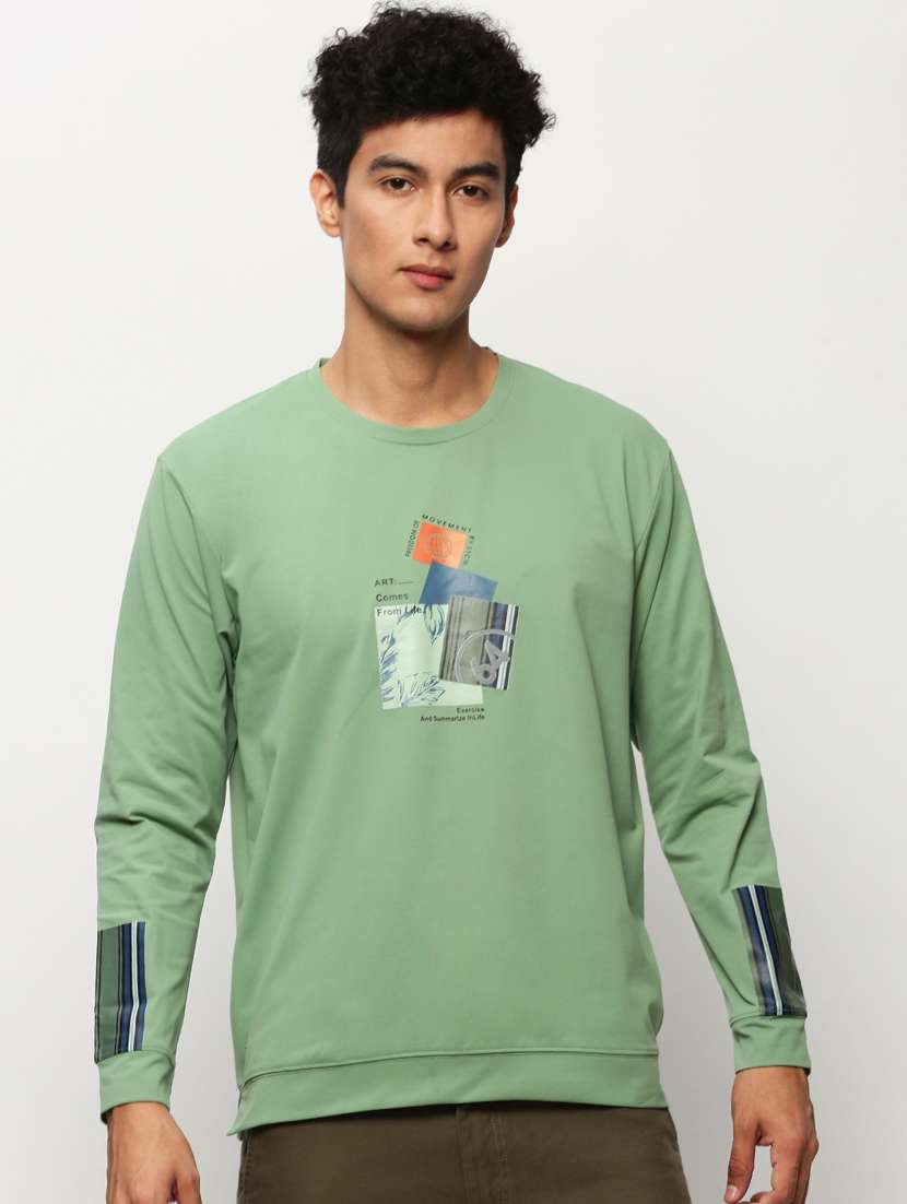 mens chest print sweatshirt - 20325351 -  Zoom Image - 0