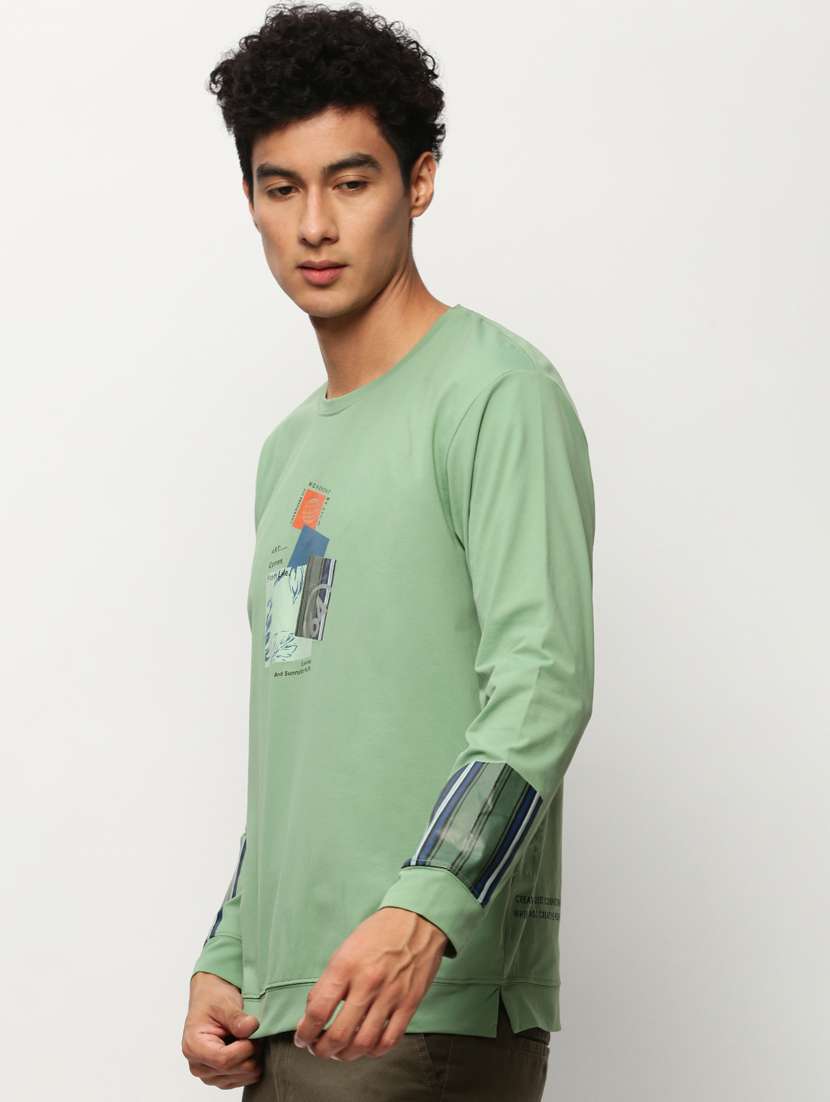 mens chest print sweatshirt - 20325351 -  Standard Image - 1