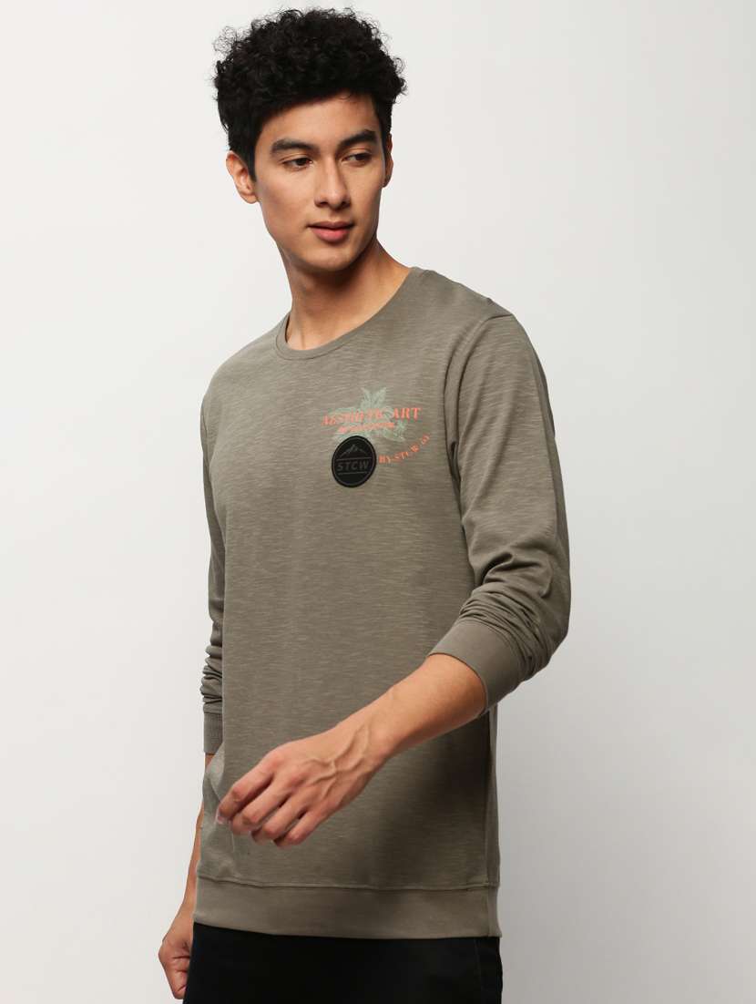 men long sleeves front & back print sweatshirt - 20325352 -  Standard Image - 1