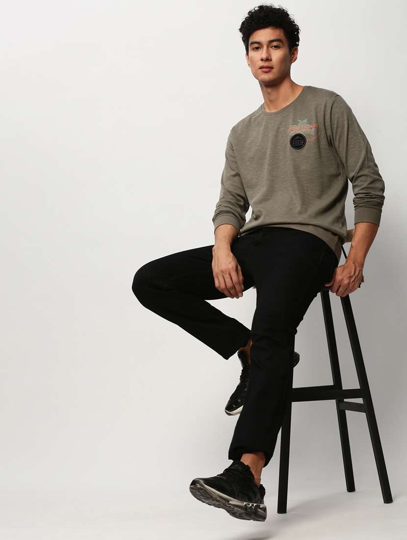 men long sleeves front & back print sweatshirt - 20325352 -  Standard Image - 4