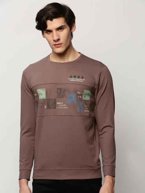 mens chest print sweatshirt - 20325363 - Standard Image - 0