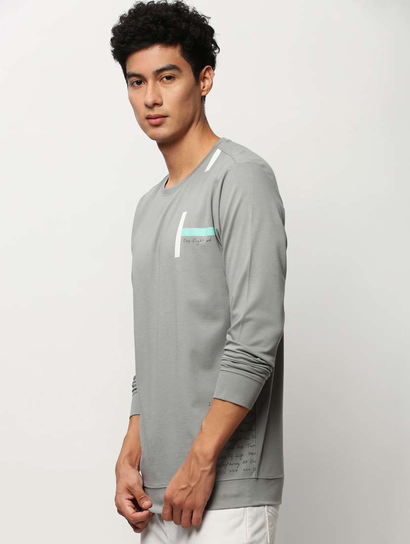 mens placement print sweatshirt - 20325365 - Standard Image - 1