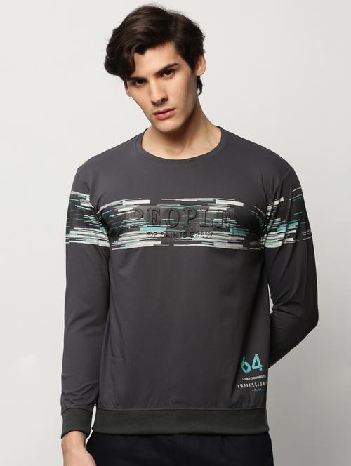 mens chest print sweatshirt - 20325370 - Standard Image - 0