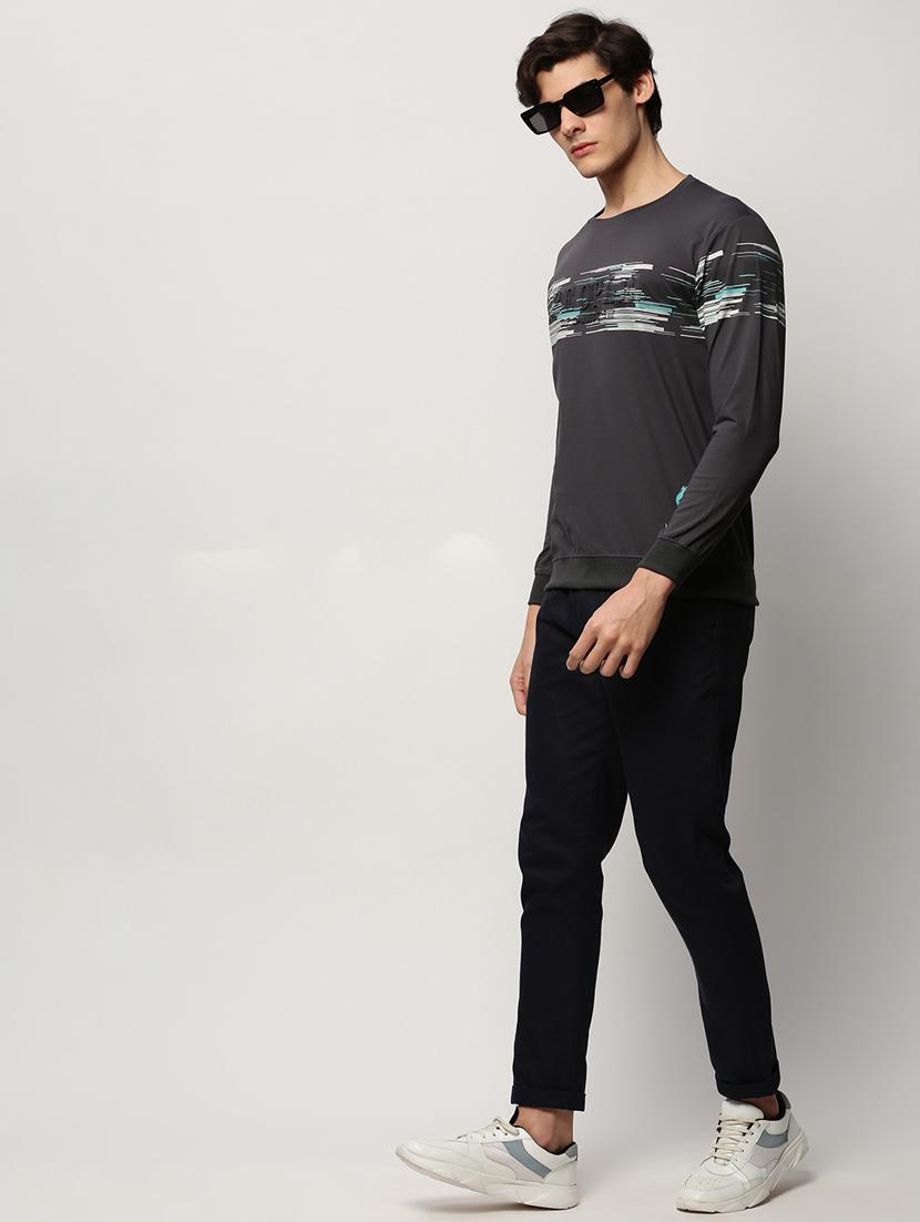 mens chest print sweatshirt - 20325370 - Standard Image - 4