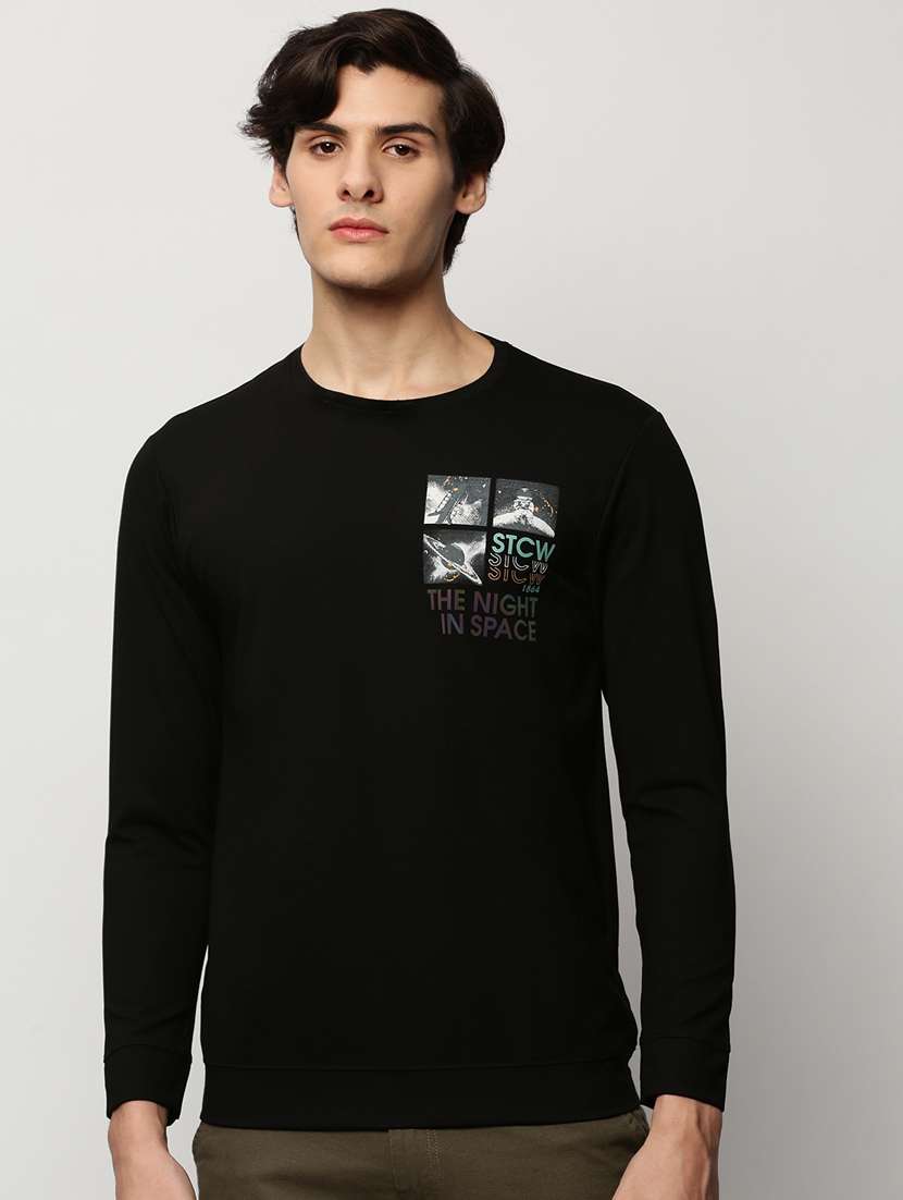 men long sleeves front & back printed sweatshirt  - 20325371 -  Zoom Image - 0