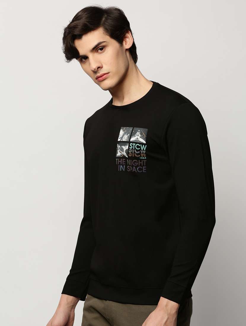 men long sleeves front & back printed sweatshirt  - 20325371 -  Standard Image - 1