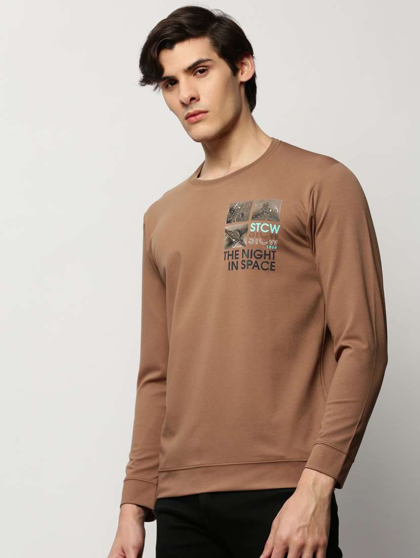 men long sleeves front & back printed sweatshirt  - 20325372 -  Standard Image - 1