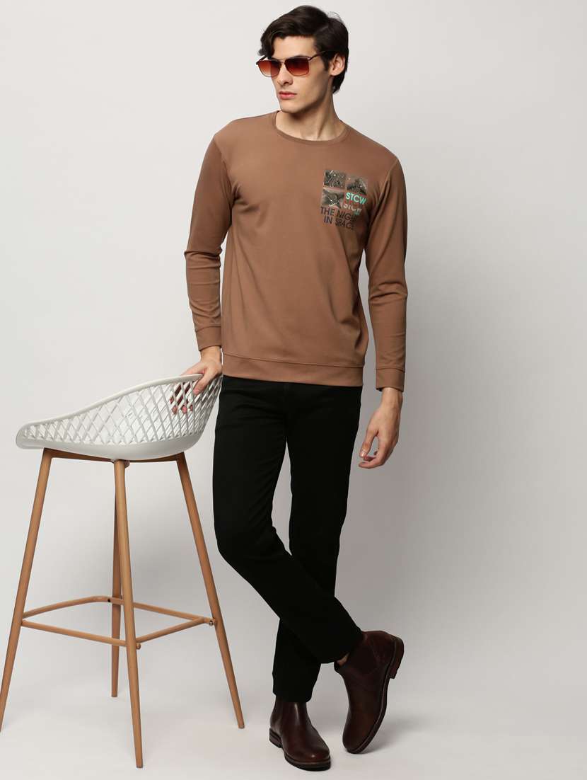 men long sleeves front & back printed sweatshirt  - 20325372 -  Standard Image - 4