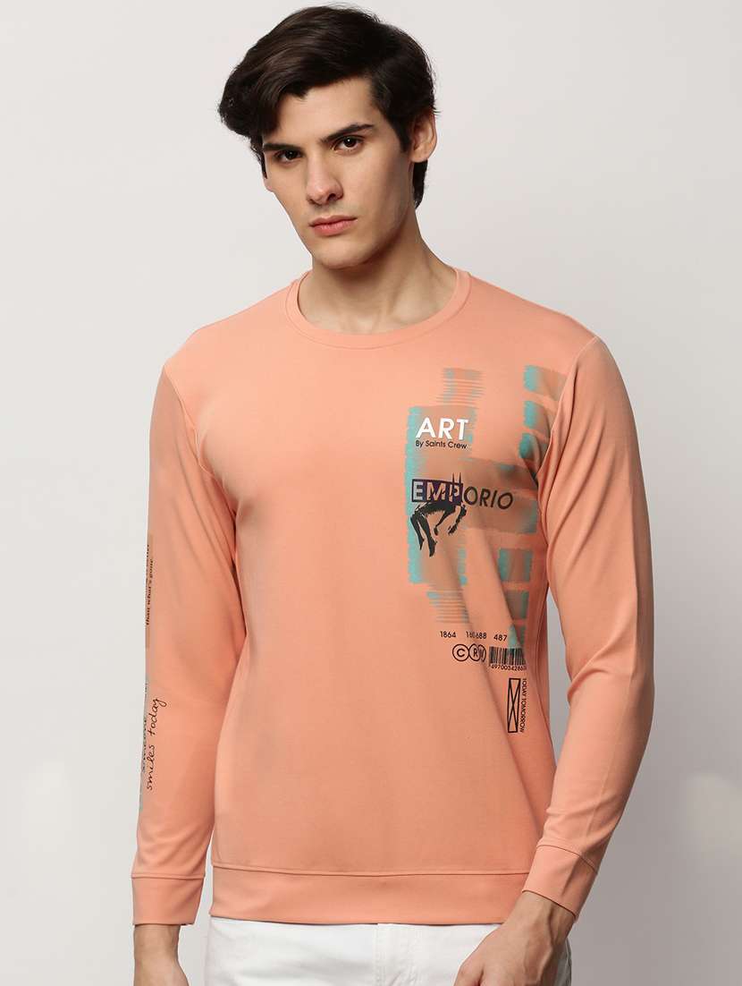 mens front print sweatshirt
