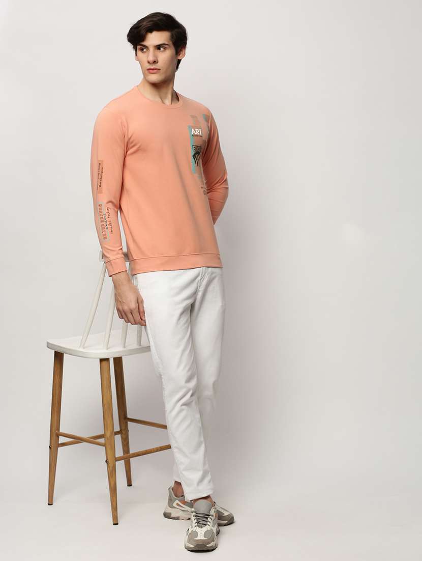 mens front print sweatshirt - 20325373 - Standard Image - 4
