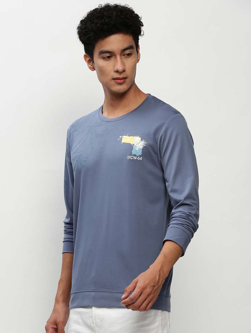 mens placement print sweatshirt - 20325392 -  Standard Image - 1