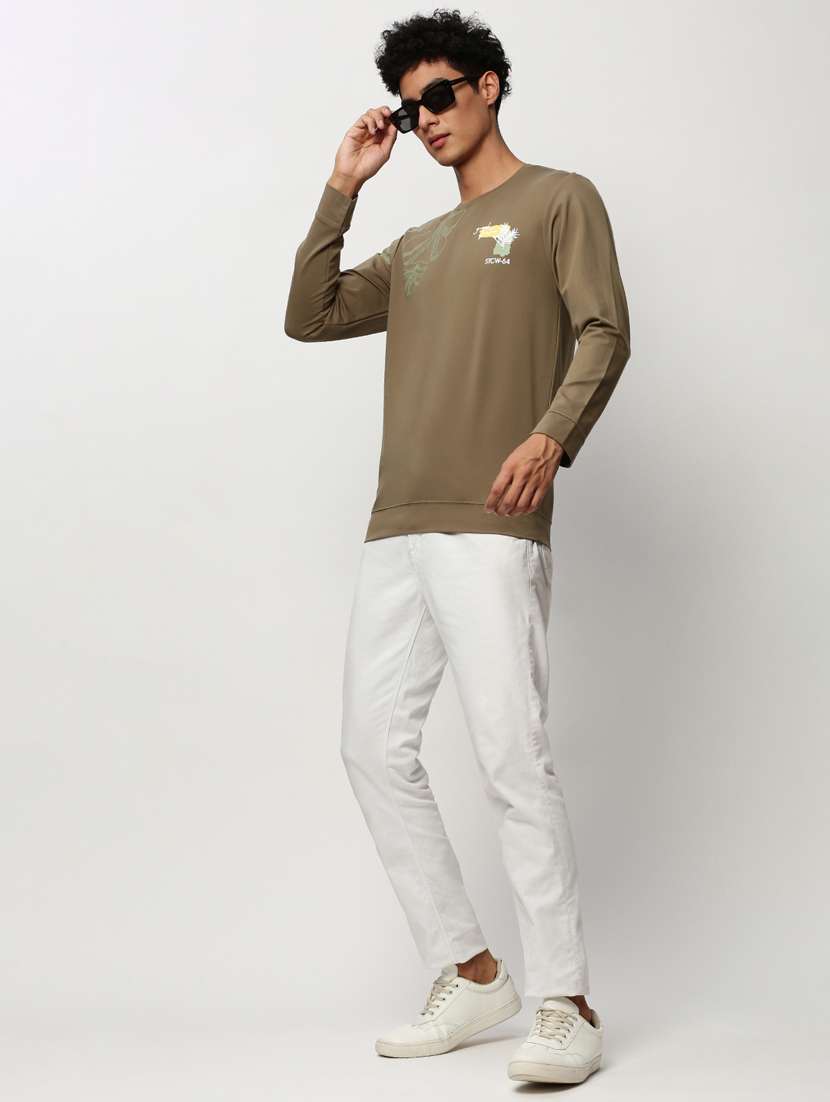 mens front print sweatshirt - 20325393 -  Standard Image - 4