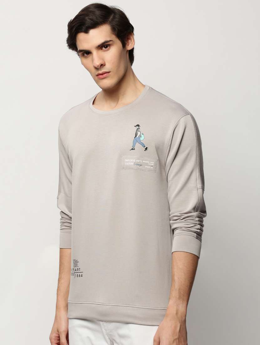 men long sleeves front & back printed sweatshirt  - 20325396 -  Standard Image - 1