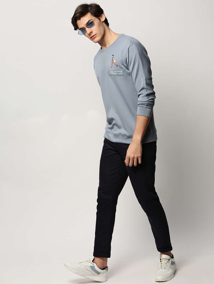 mens placement print sweatshirt - 20325397 -  Standard Image - 4