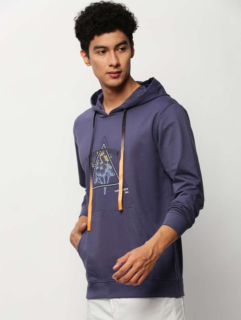 mens front print sweatshirt - 20325398 - Standard Image - 1