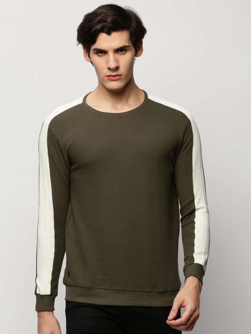 mens color block sweatshirt