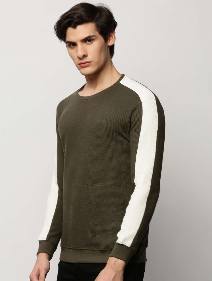 mens color block sweatshirt - 20325401 - Standard Image - 1