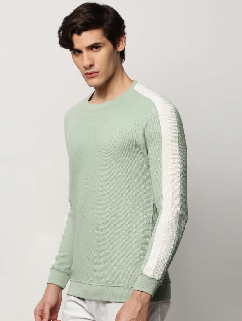 mens color block sweatshirt - 20325402 -  Standard Image - 1