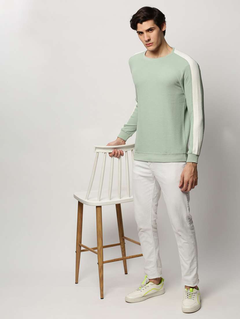 mens color block sweatshirt - 20325402 -  Standard Image - 4