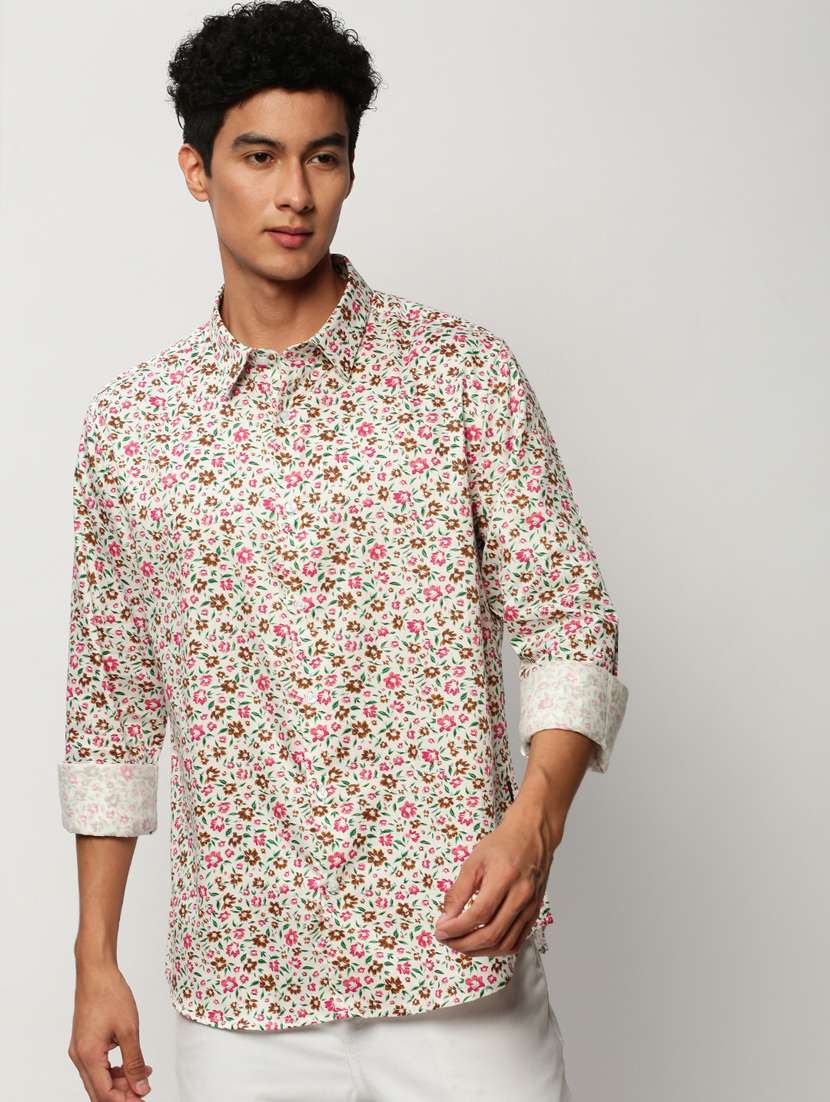 mens florals casual shirt