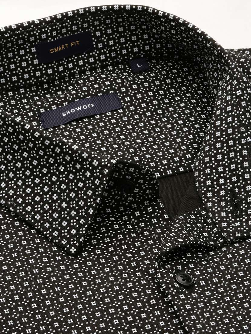 mens micro print casual shirt - 20325427 -  Standard Image - 6