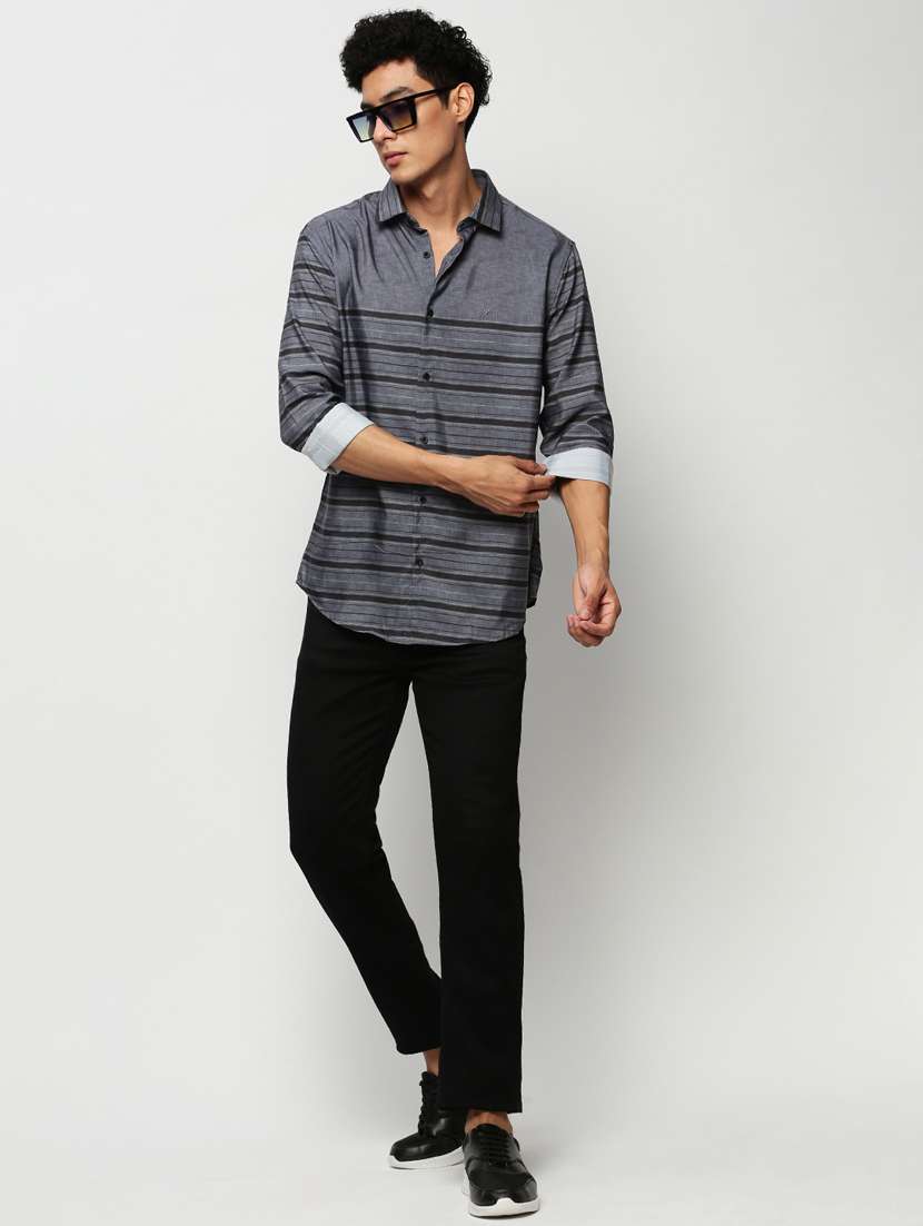 mens stripes casual shirt - 20325432 -  Standard Image - 4