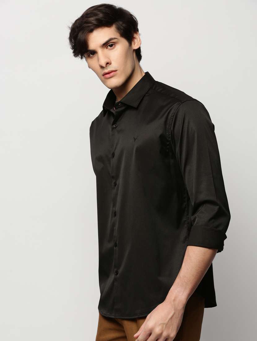 mens solid casual shirt - 20325438 -  Standard Image - 1