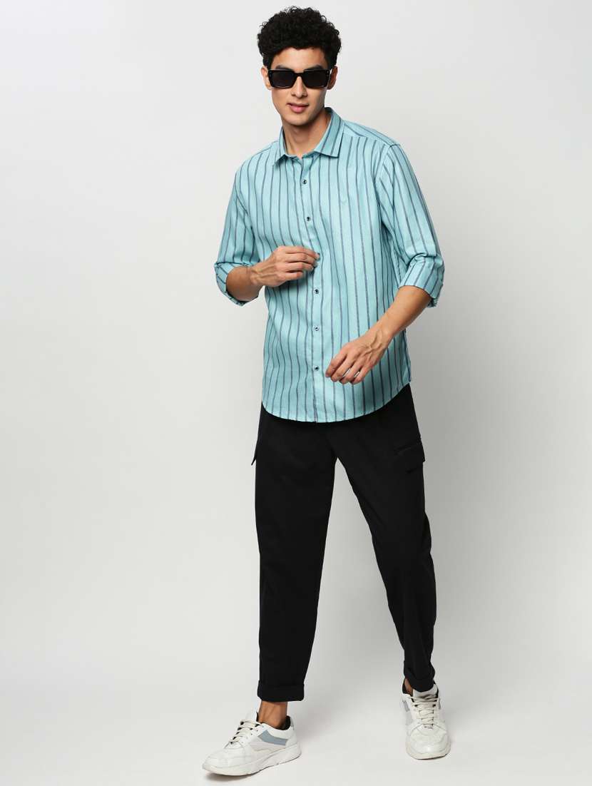 mens stripes casual shirt - 20325462 -  Standard Image - 4