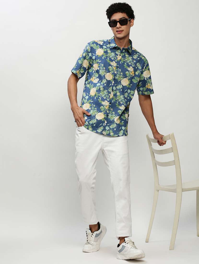 mens florals casual shirt - 20325465 - Standard Image - 4