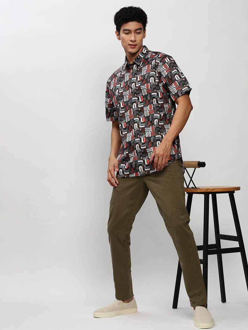mens geometric casual shirt - 20325471 -  Standard Image - 4