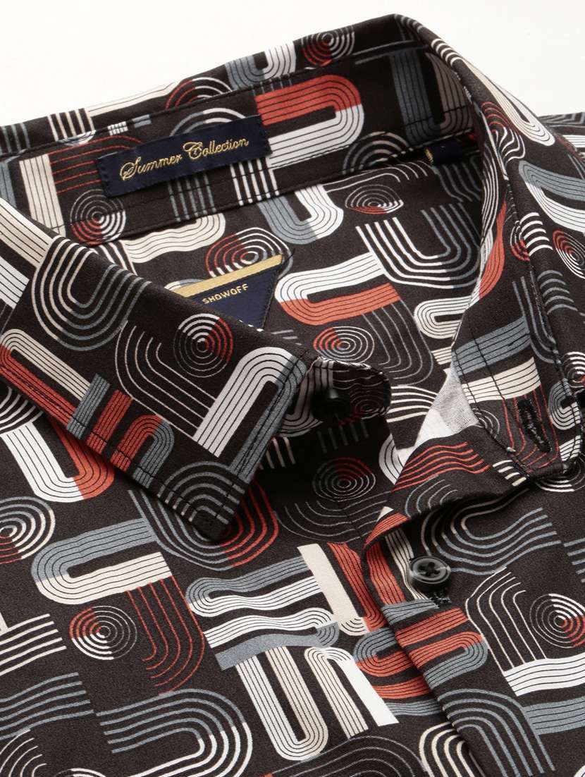 mens geometric casual shirt - 20325471 -  Standard Image - 6