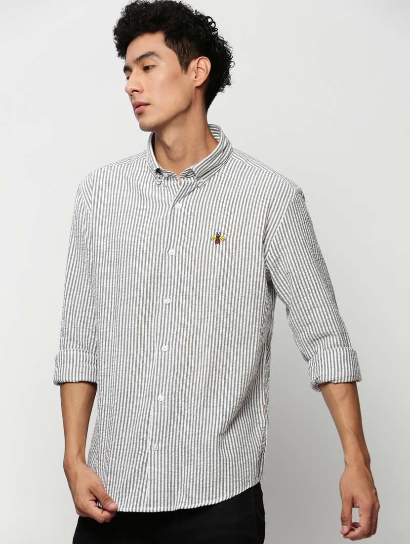 mens stripes casual shirt - 20325486 -  Standard Image - 1
