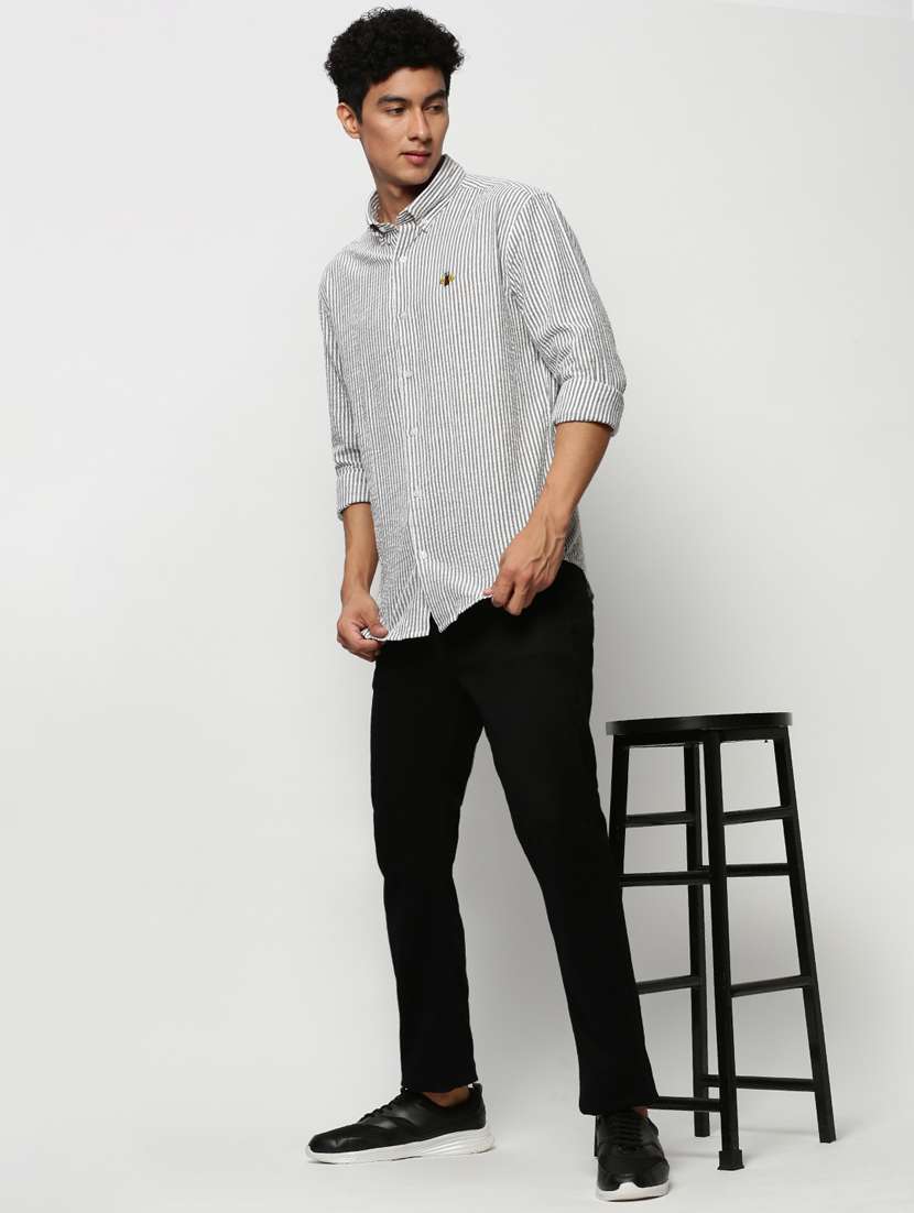 mens stripes casual shirt - 20325486 -  Standard Image - 4