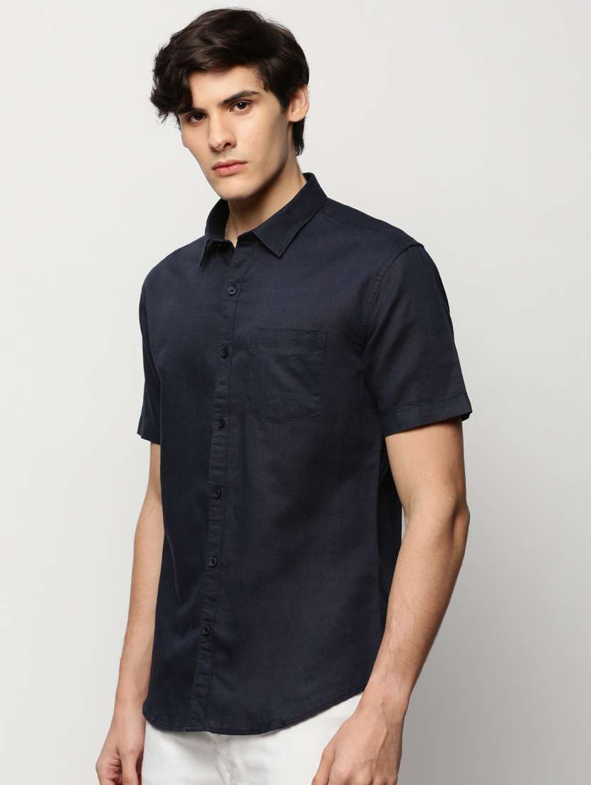mens solid casual shirt - 20325495 -  Standard Image - 1