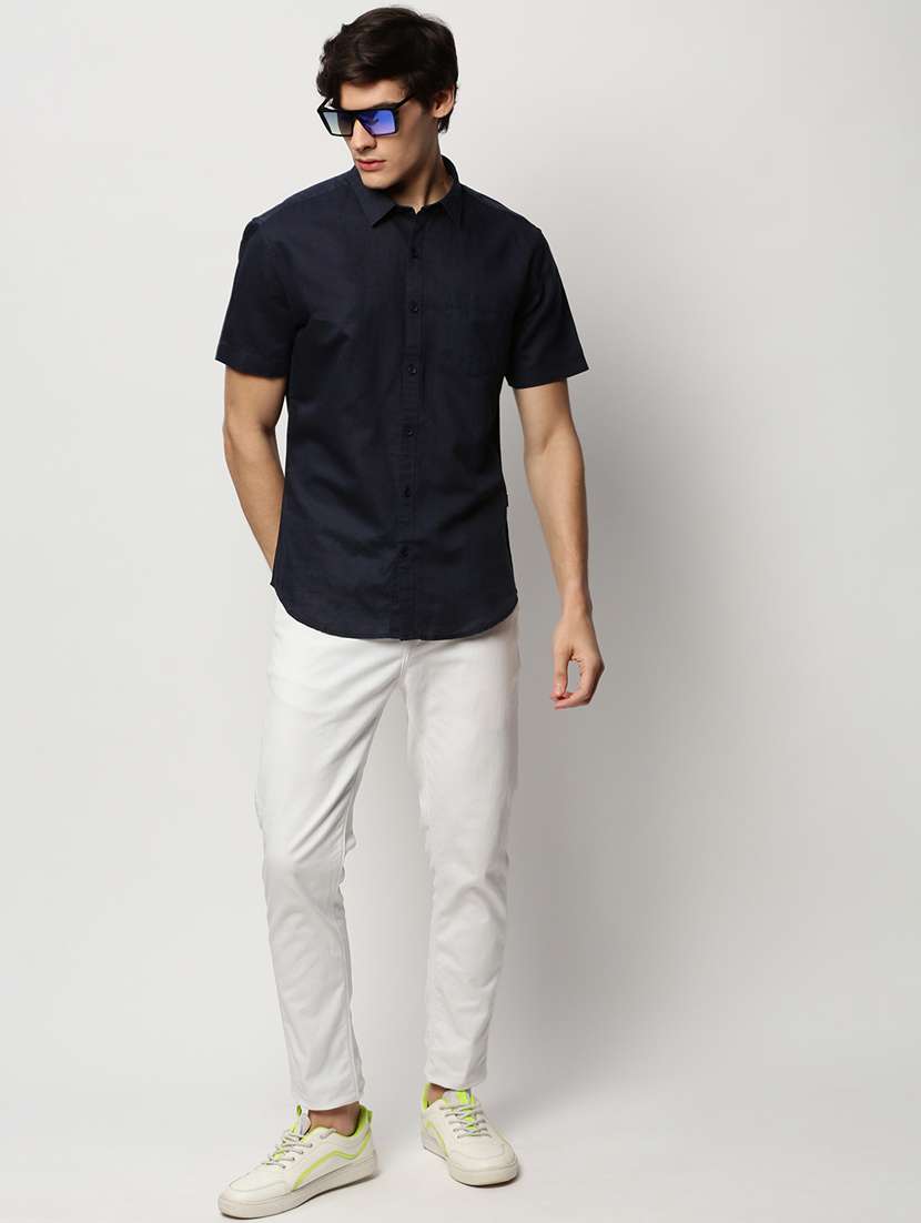 mens solid casual shirt - 20325495 -  Standard Image - 4