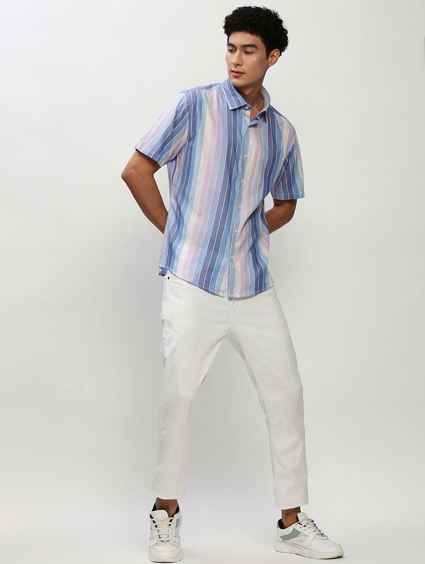 mens stripes casual shirt - 20325499 -  Standard Image - 4