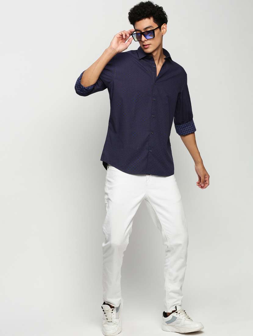 mens solid casual shirt - 20325508 -  Standard Image - 4