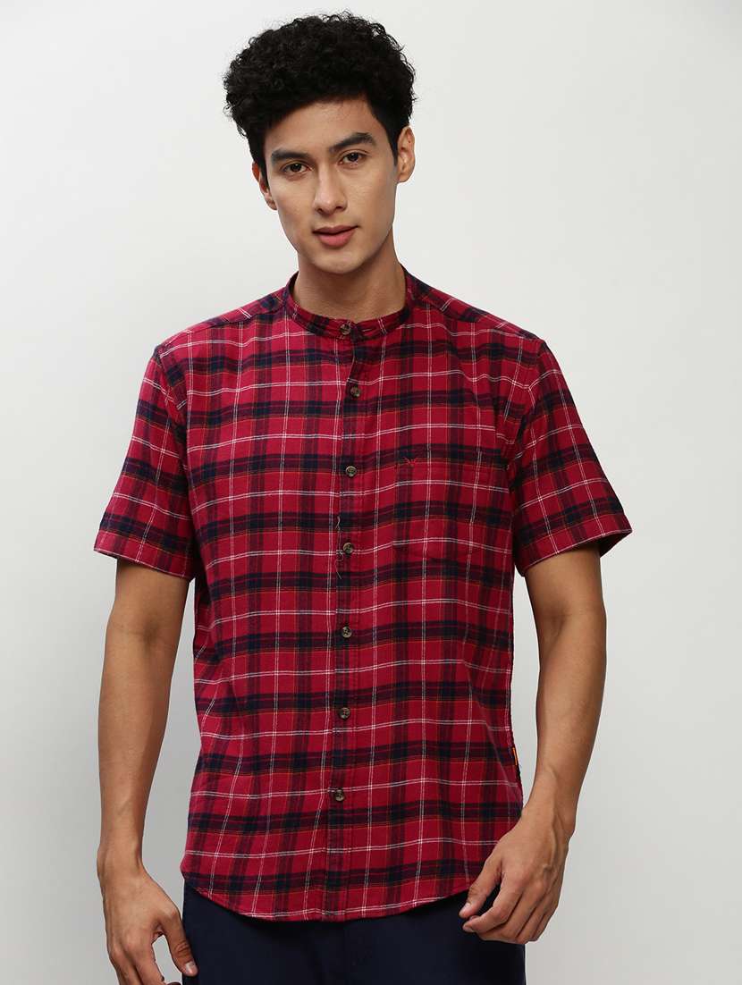 mens checks casual shirt