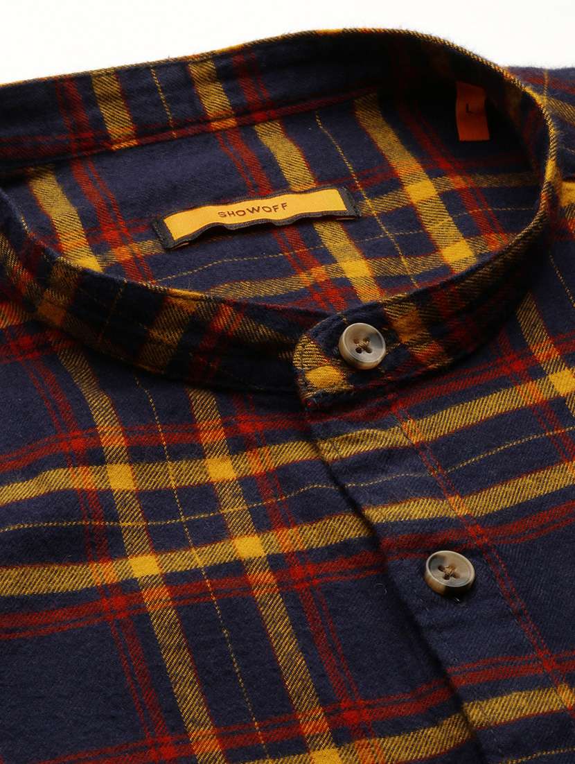 mens checks casual shirt - 20325515 - Standard Image - 6