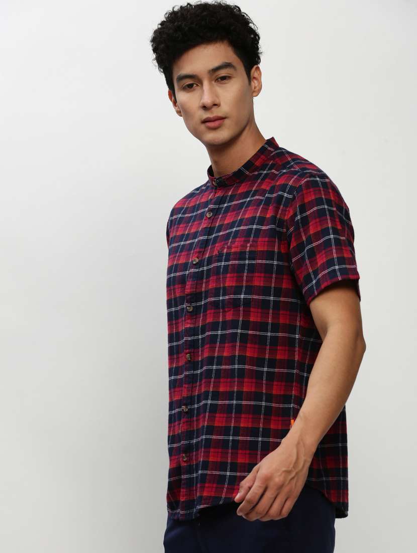 mens checks casual shirt - 20325516 -  Standard Image - 1