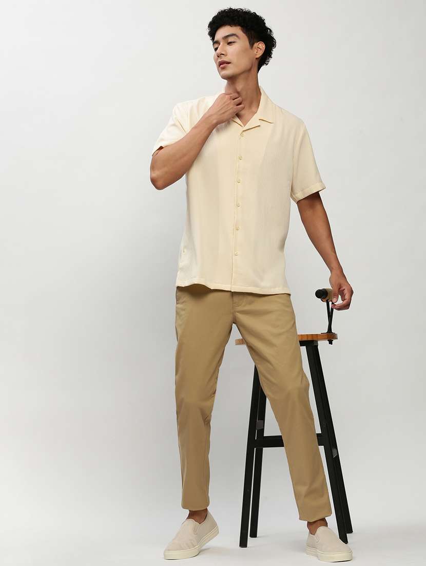 mens solid casual shirt - 20325519 - Standard Image - 4